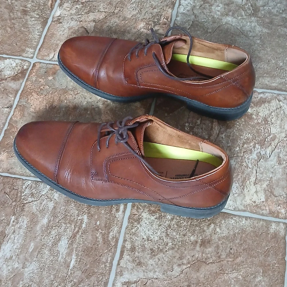 EUC Florsheim Comfortech Ortholite Brown Leather Shoes Size 13D